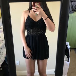 Black laces romper
